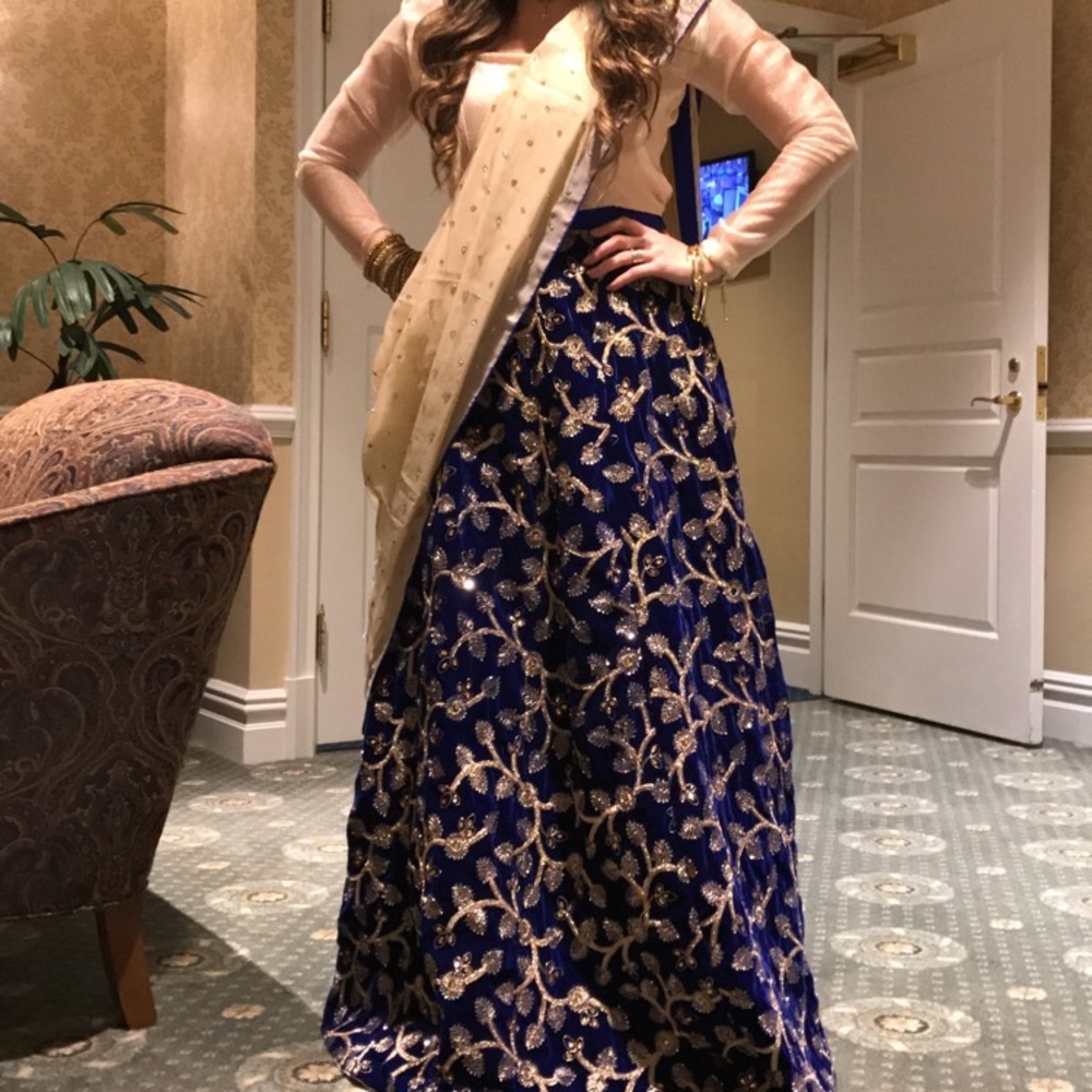 Pakistani three piece outfit with matching scarf